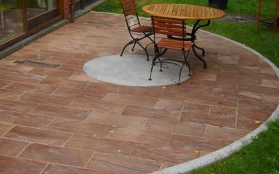 Réalisation d’une terrasse en granit adouci rouge